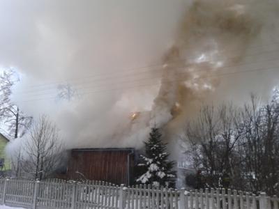 Ostrowy Tuszowskie - pożar budynku mieszkalnego