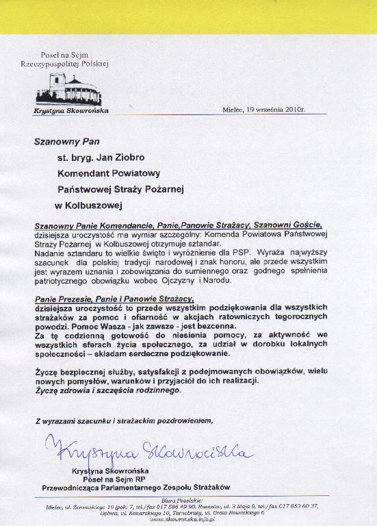 Listy gratulacyjne , życzenia