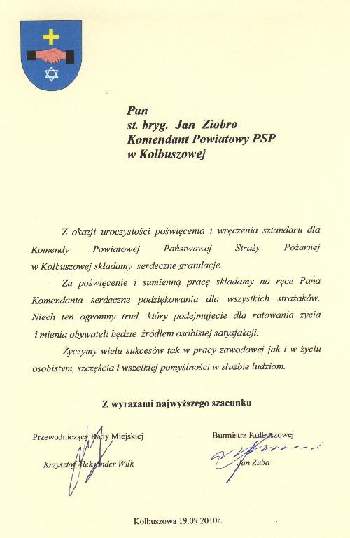 Listy gratulacyjne , życzenia